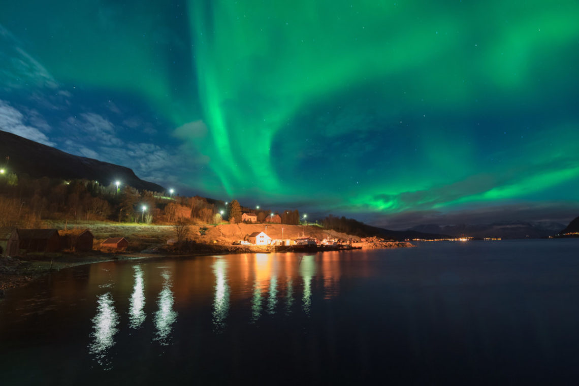 Tromsö bei Nacht